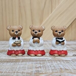 Vintage | Home Interiors Set Of 3 Chior Bears Carolers